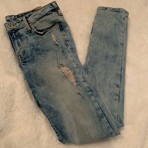 Distressed jeans